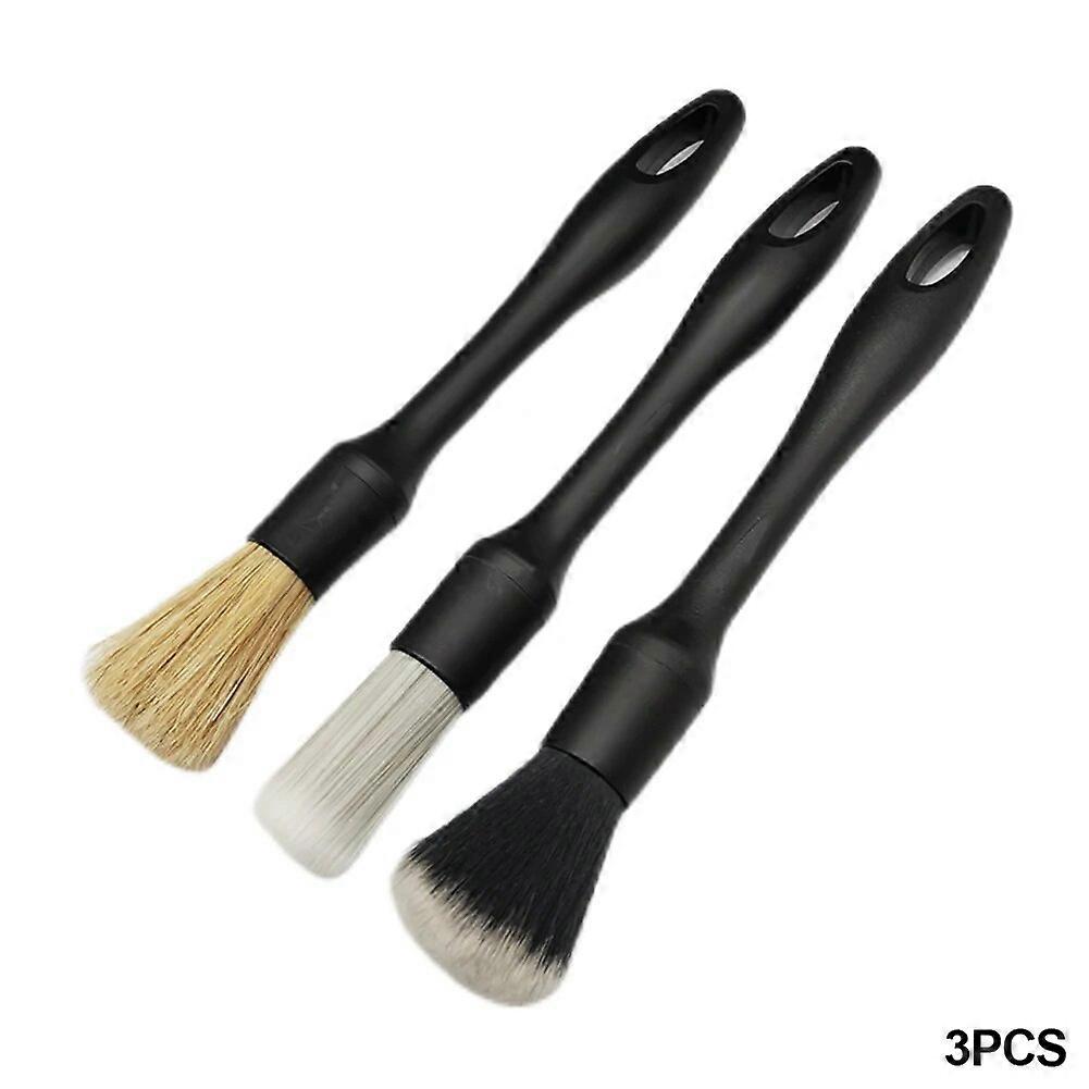 3PCS αυτοκίνητο λεπτομερής βούρτσα βουρτσών έξοχη μαλακή αυτόματη εσωτερική βούρτσα λεπτομερειών με τα συνθετικά εξαρτήματα βουρτσών παύλας αυτοκινήτων τρίχας