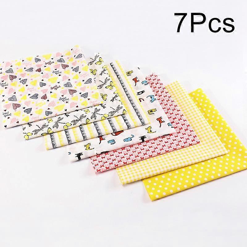 7pcs Flower Pattern Patchwork Fabric Printed Cotton Fabric Pure Cotton Floral Patchwork