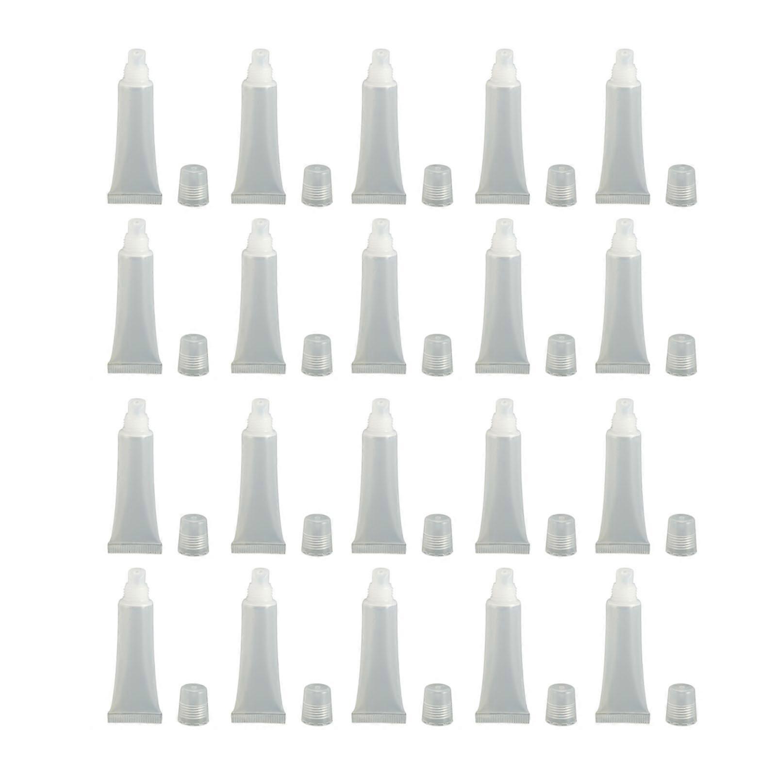 20pcs 12ml Refillable Lip Gloss Tube Professional Portable Makeup DIY Empty Lip Balm Containers