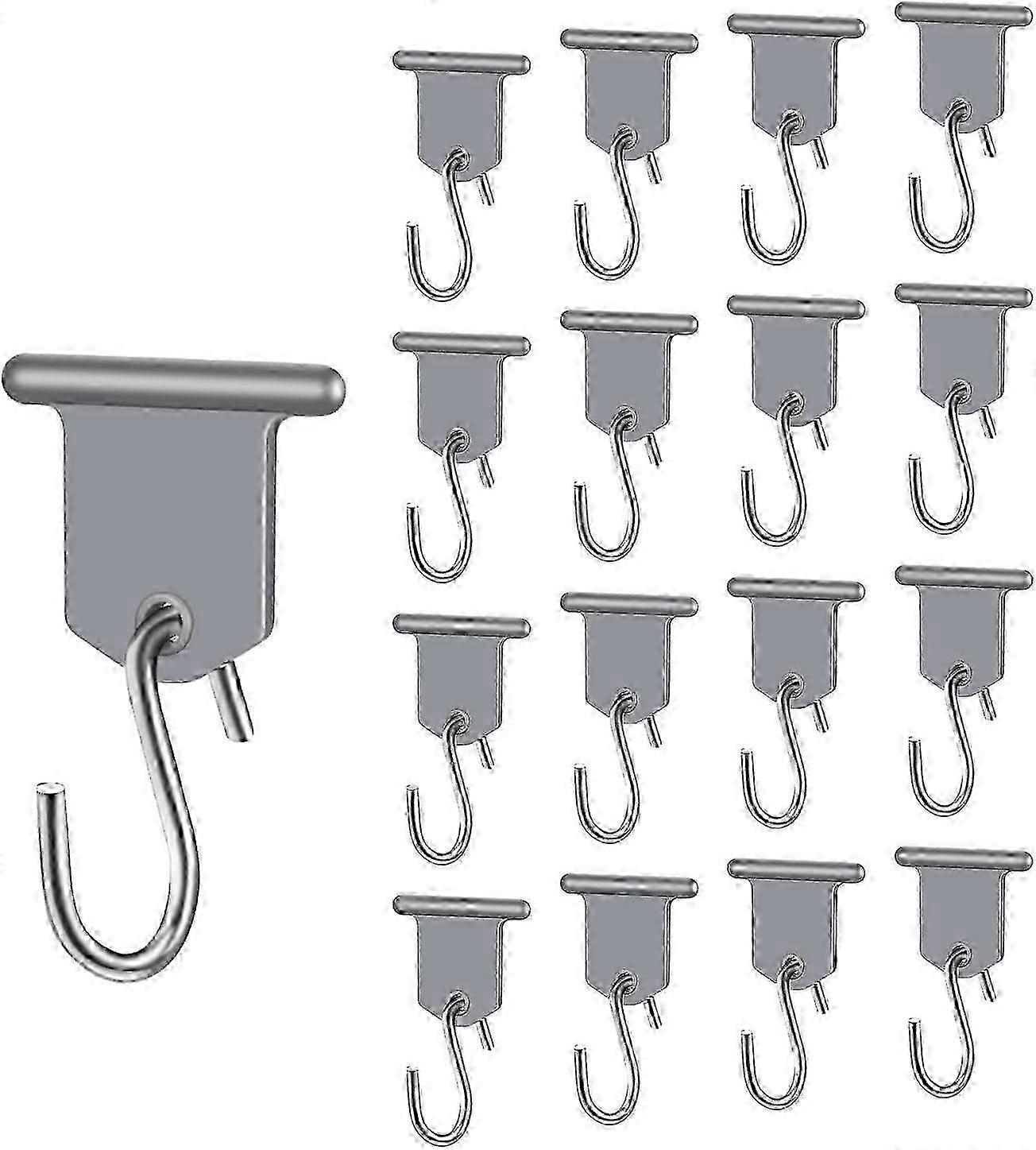 RV Awning Hooks, 17 PCS RV Awning Accessory Hangers, Camping Awning Hook, Piping Rail Accessories for Motorhome, Caravan, Christmas Party