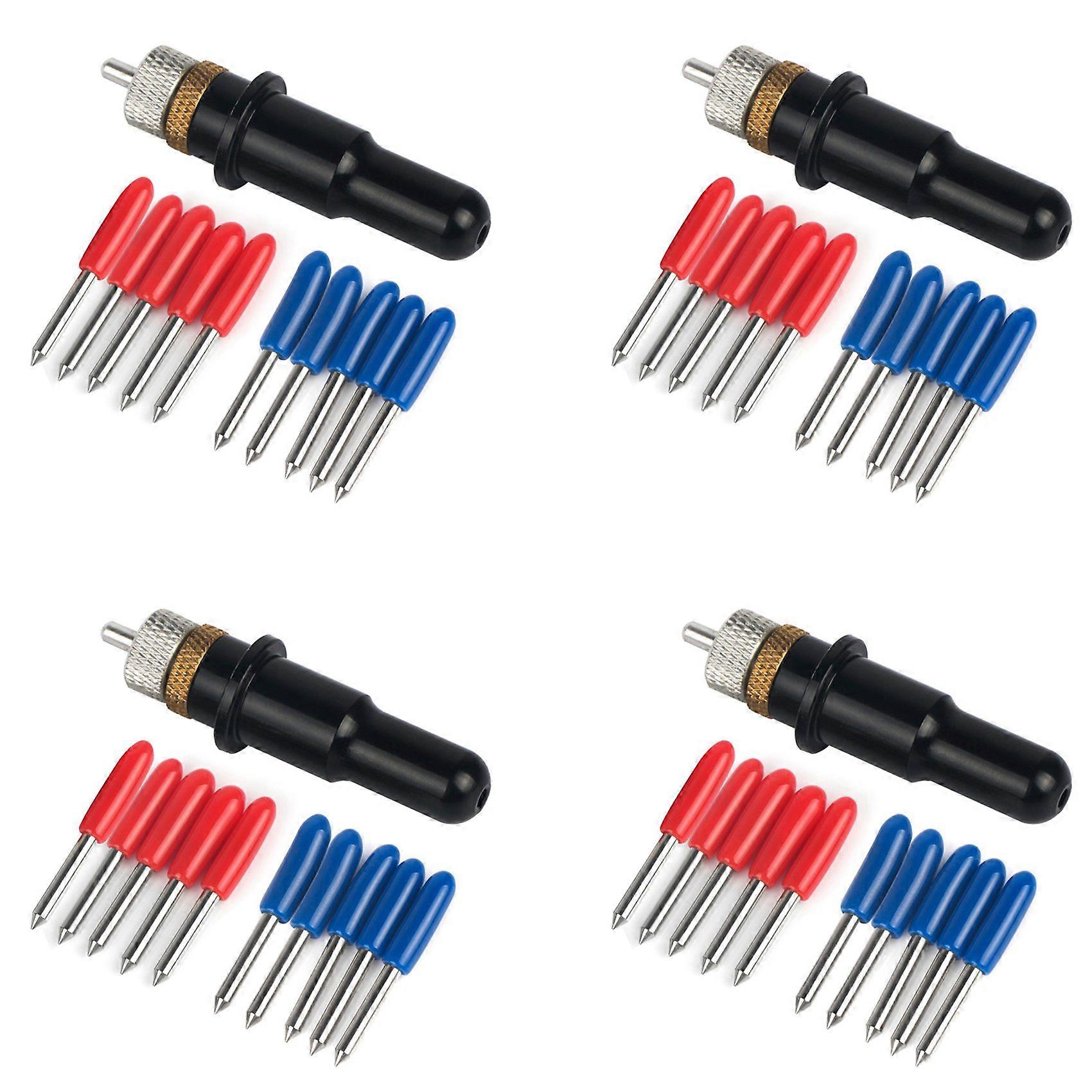 4Pc Blade Holder Black Colour +5 Pcs 45 + 5 Pcs 60 Degree Refine Rabbit Redsail Cutter Plotter Cutt