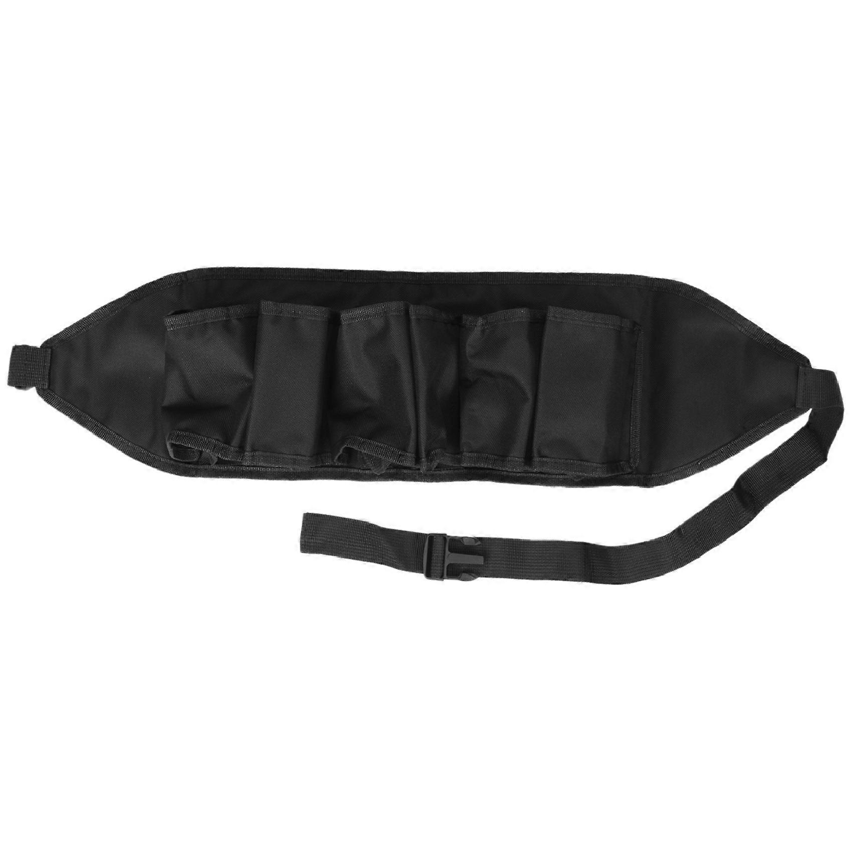 6 Pack Portable Bottle Waist Beer Wine Bottles Beverage Can Holder,Black
