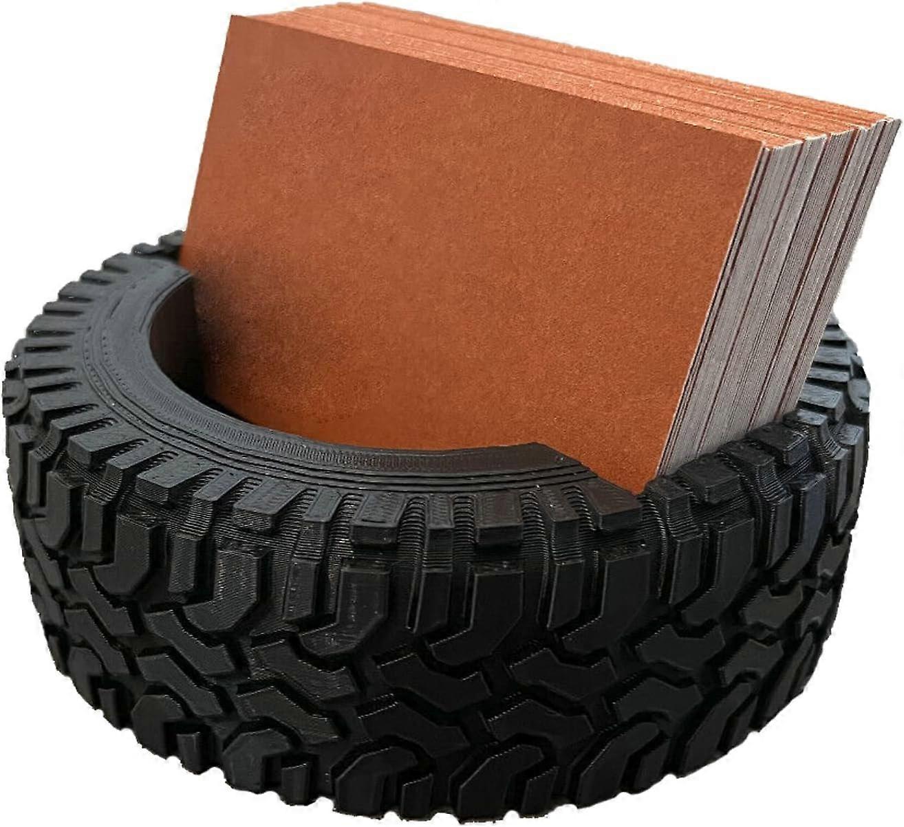Tire Business Card Holder - Wheel Shop Display Stand Desktop Countertop