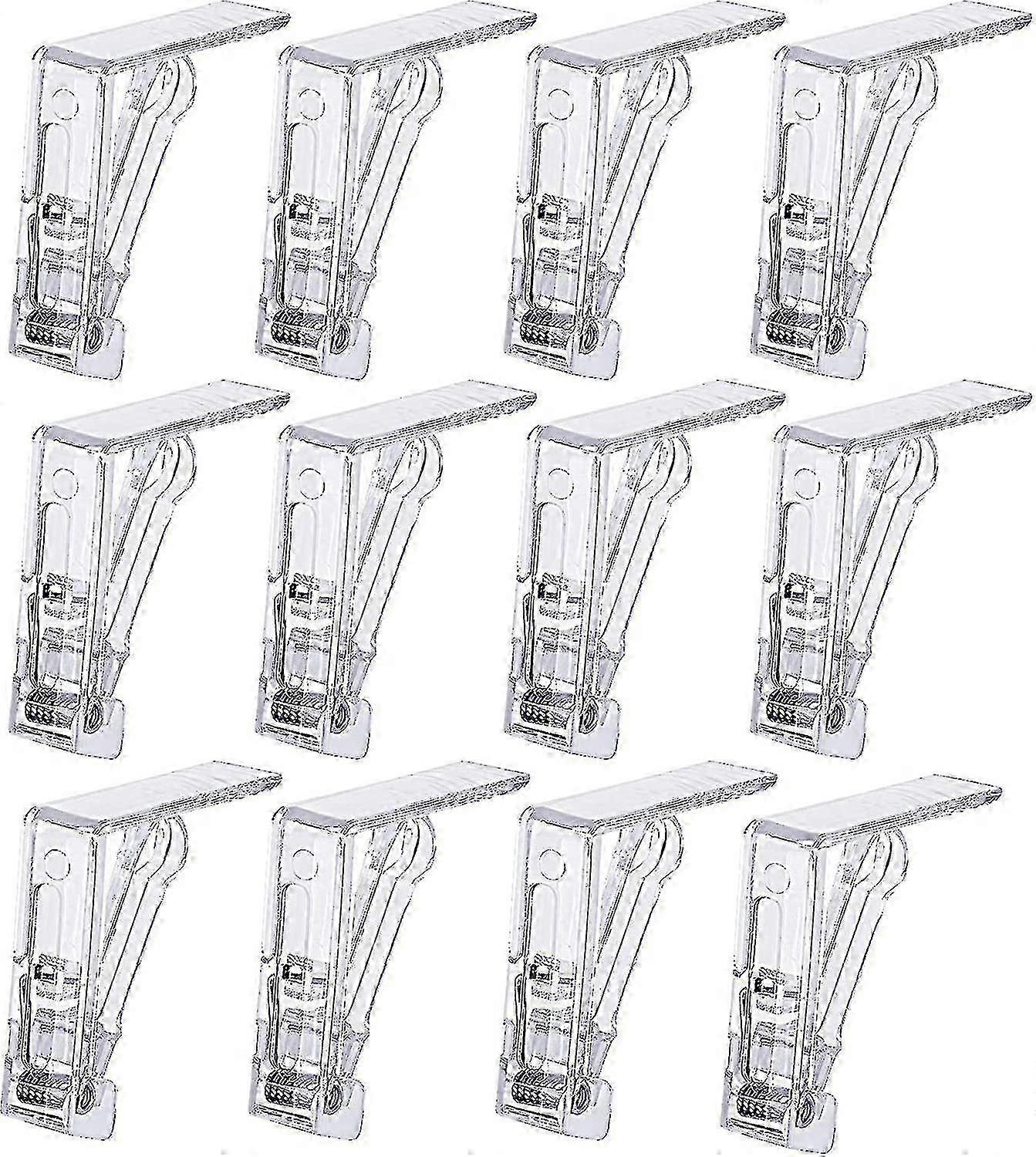 12pcs شفافة مفرش المائدة كليب البلاستيك مفرش المائدة كليب واضح الجدول كليب