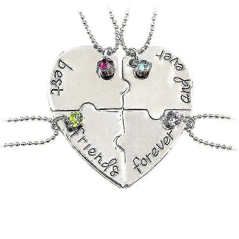 4pcs/set Heart Matching Necklace
