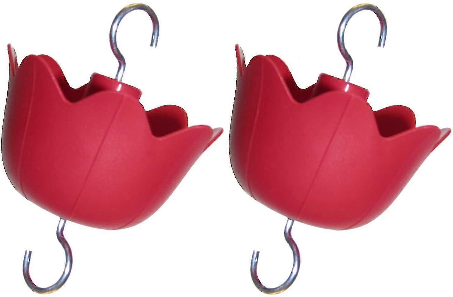 Hummingbird Feeder Insect Guards, Ant Moat, 2 Pack Ant Guards for Hummingbird Feeders (2 Pieces) Red