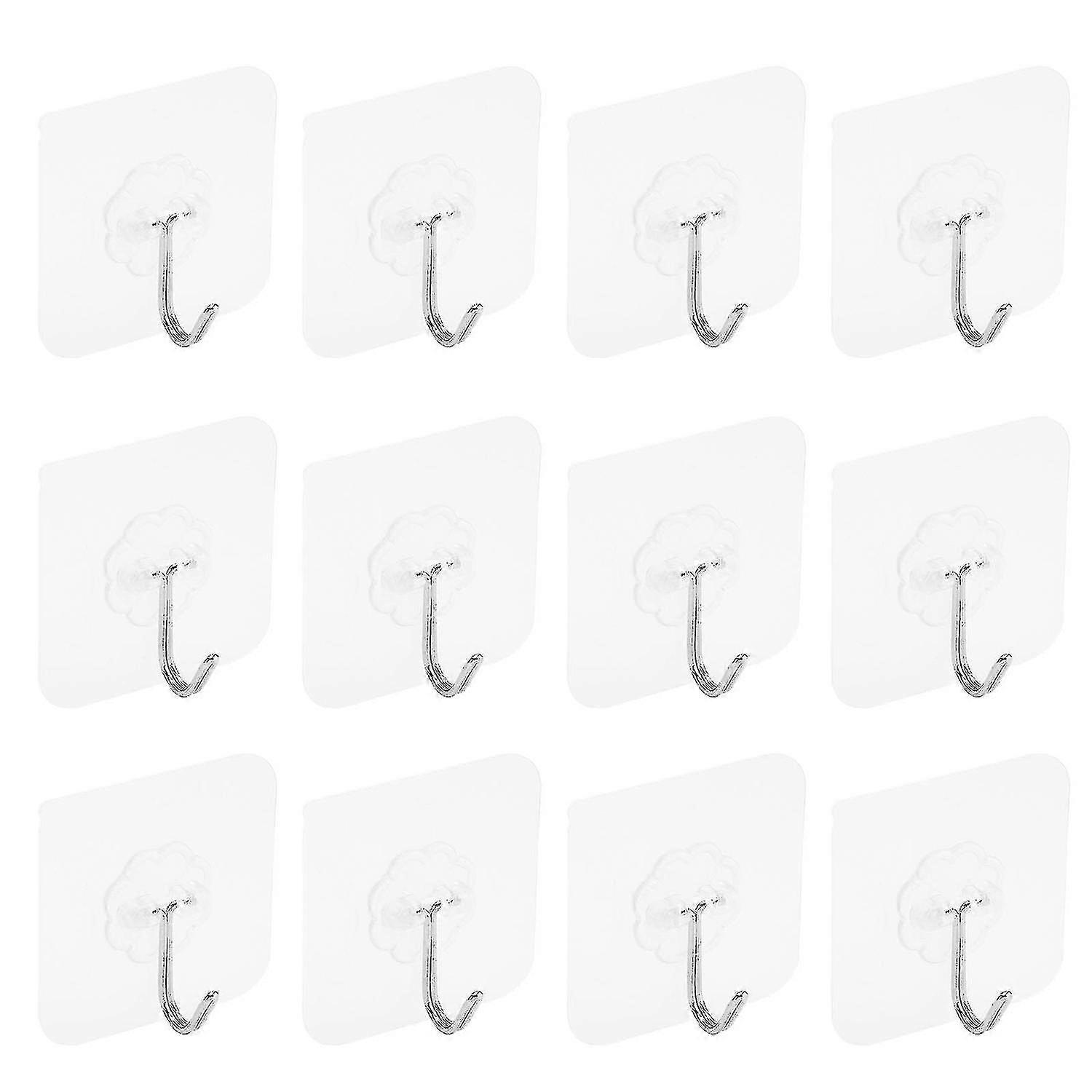 12pcs -duty Hooks -mounted Hooks Sticky Hs For Bath Kit