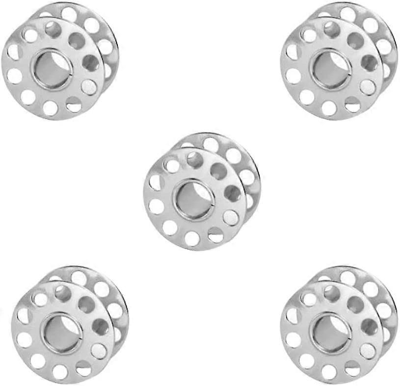 5 sewing machine spools, metal sewing machine spools, universal size hollow spools