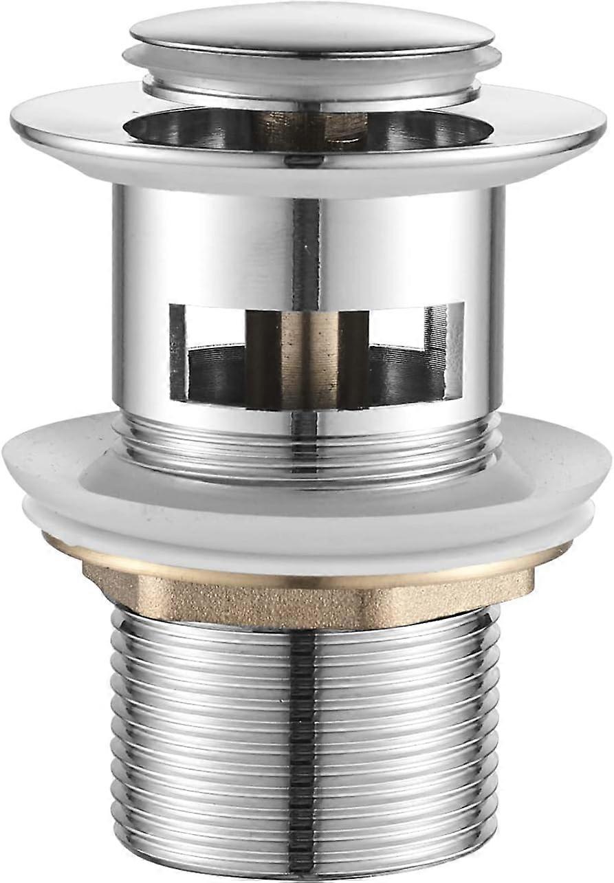 Bathroom Drain Plug, Sink Drain, Chrome, Silver