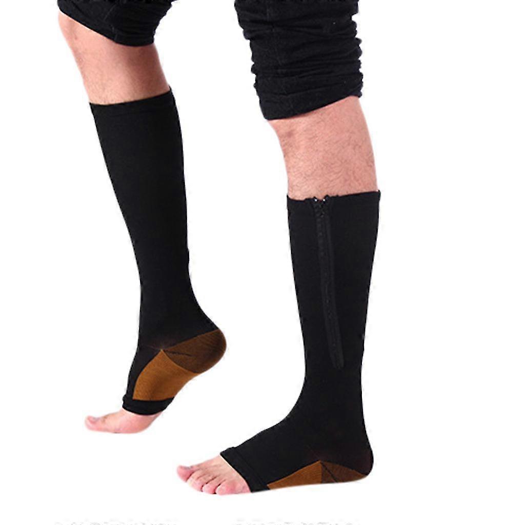 Compression Socks For Women 2pc Sock Zipper Stretch Leg Support