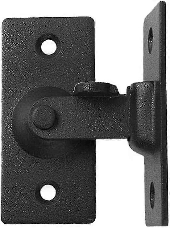 2pcs,90 Degree Locking Privacy Lock Sliding Barn Door Latch Right Angle Door Clasp Cam Lock ( Small Black)