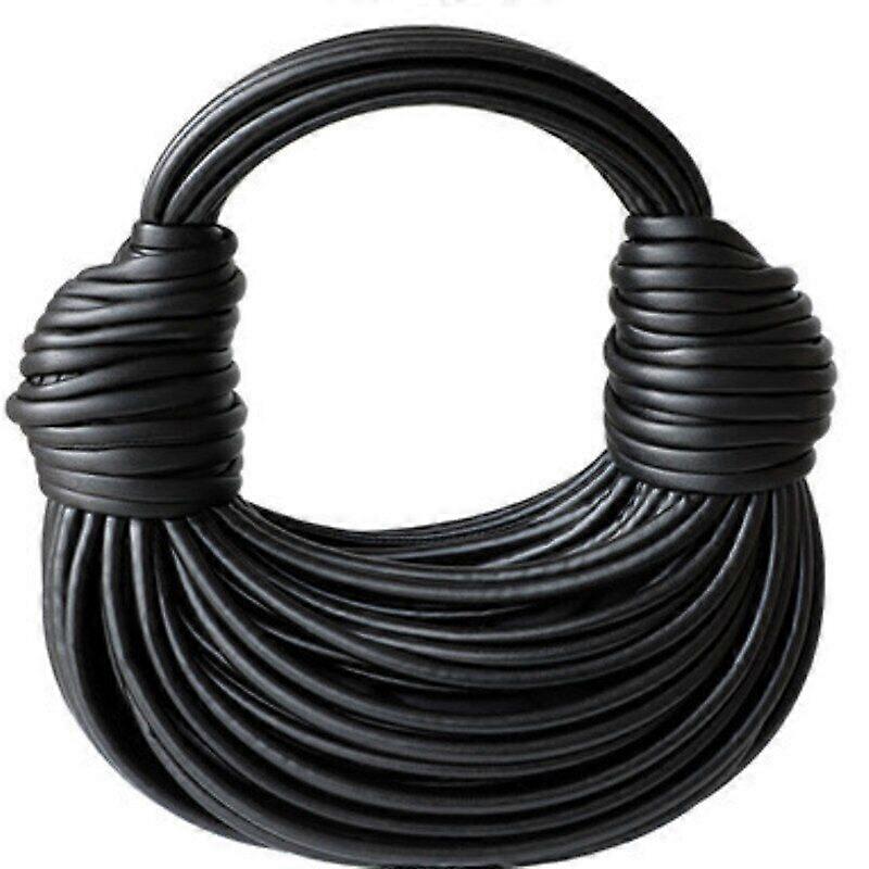 حقيبة يد للنساء فاخرة مصمم أكياس المعكرونة المنسوجة يدويا حبل معقود سحب المتشرد