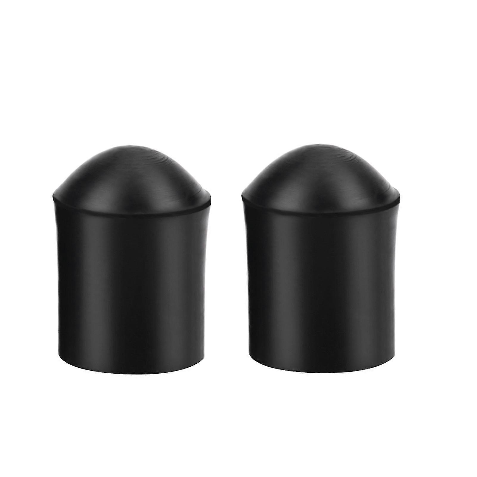 2pcs Double Bass Endpin Rubber Tip Stopper Black Protector End Cap Accessory