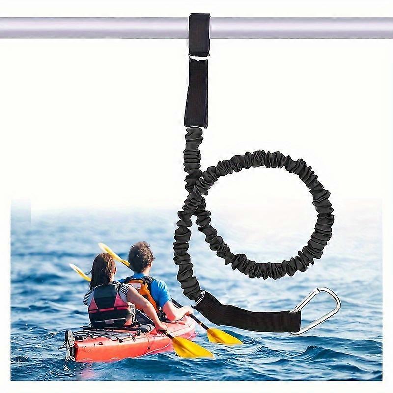 1pc/2pcs Kayak Paddle Leash Stretchable Strap Lanyard Rope For SUP Kayaking Boating Canoeing Fishing Pole Rod