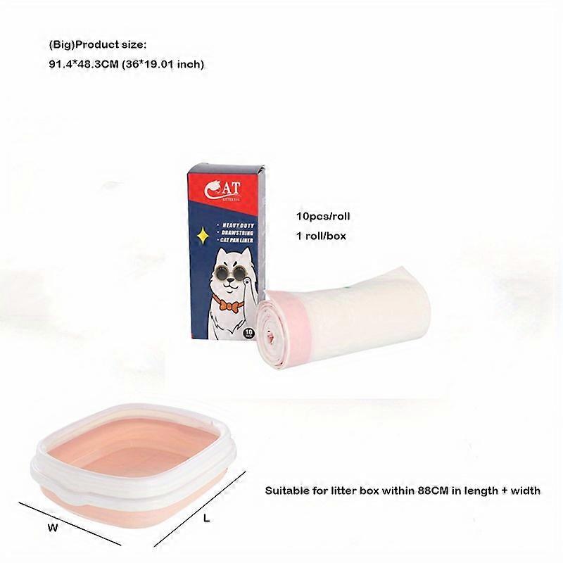 Scented Jumbo Drawstring Kitty Litter Box Liners - Durable Bags for Easy Cleanup and Odor Control