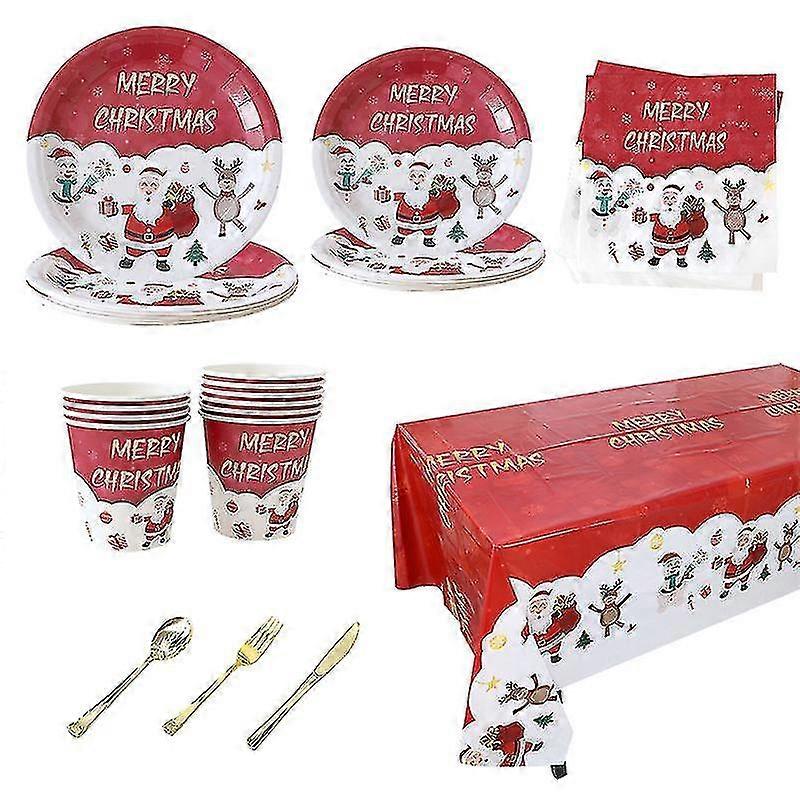Christmas Party Decoration Disposable Tableware