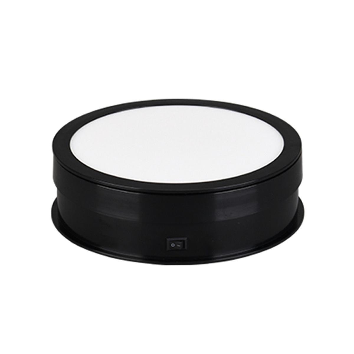 20cm Motorized Rotating Display Stand Rotating Turntable 10kg/22lbs Load Capacity 360Rotatable Display Turntable Black