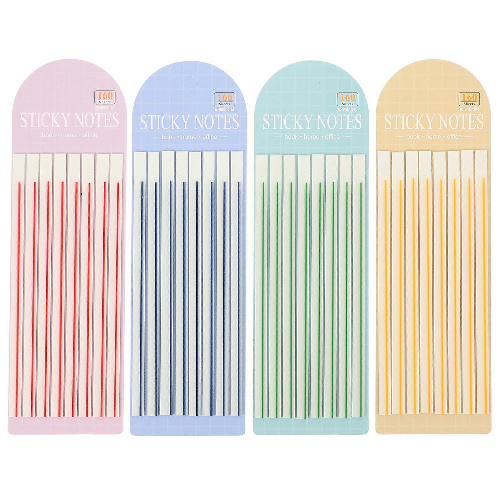 4 Books of Highlighter Tapes Reading Highlight Strips Book Page Highlighter Markers