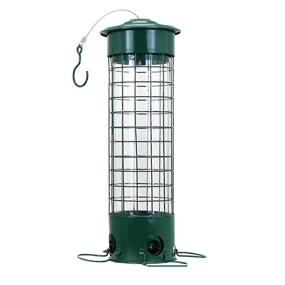 Squirrel-proof bird feeder Automatic hummingbird feeder Hanging waterproof bird feeder Green