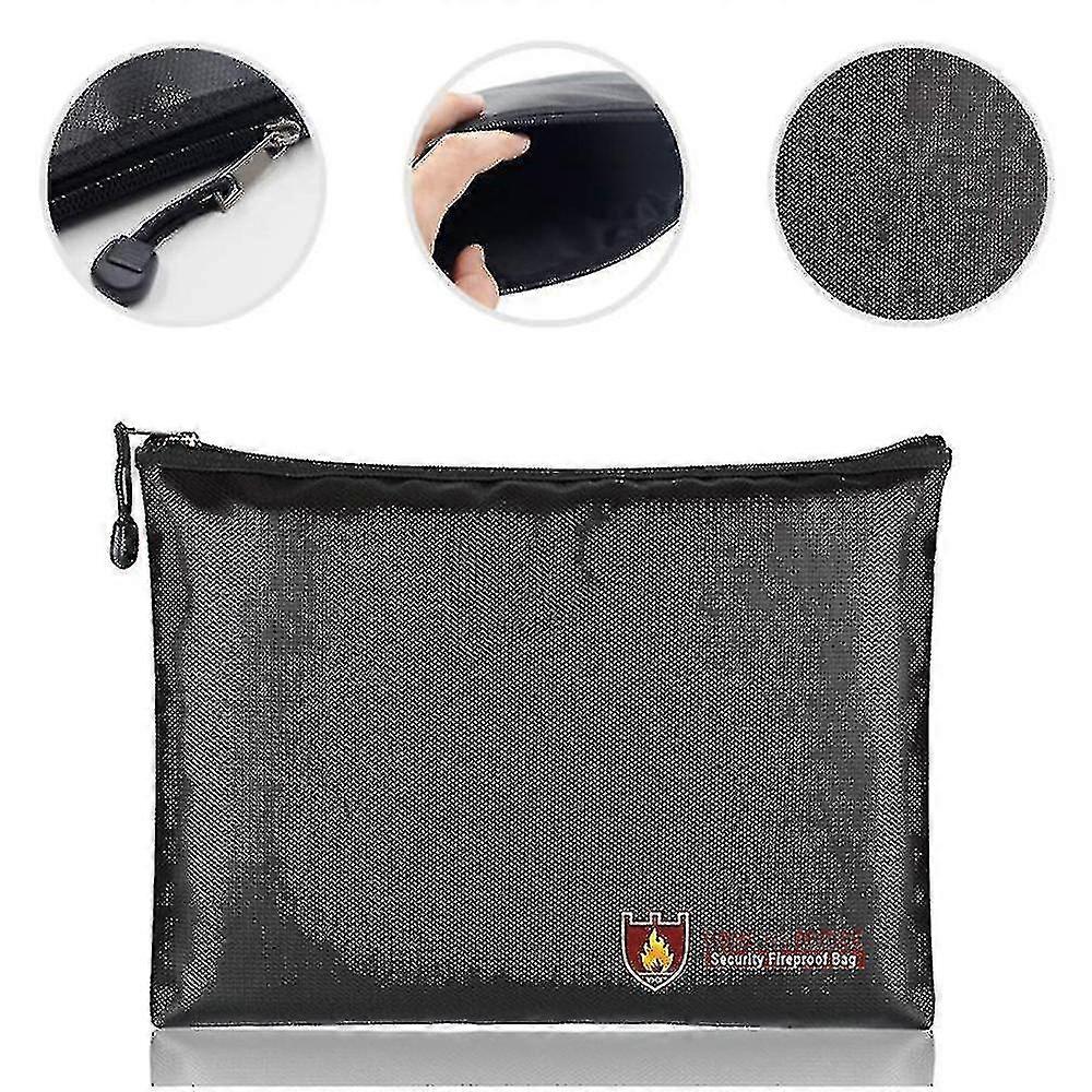 Fireproof Document Bag, Fireproof Waterproof Document Money File Bag