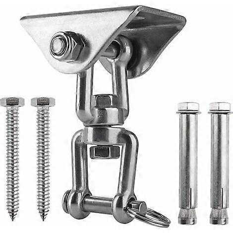 Ceiling Hook with 304 Stainless Steel 360 Rotation, Suspension for Concrete Wood Sets, Hanging Chair, with 4 Fixing Screws