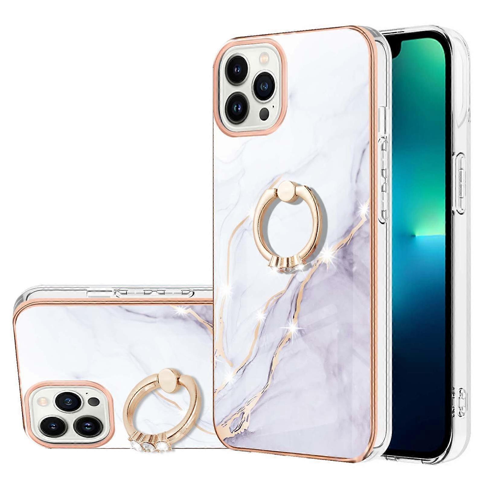Electroplated Marble IMD TPU Case For iPhone 15 Pro