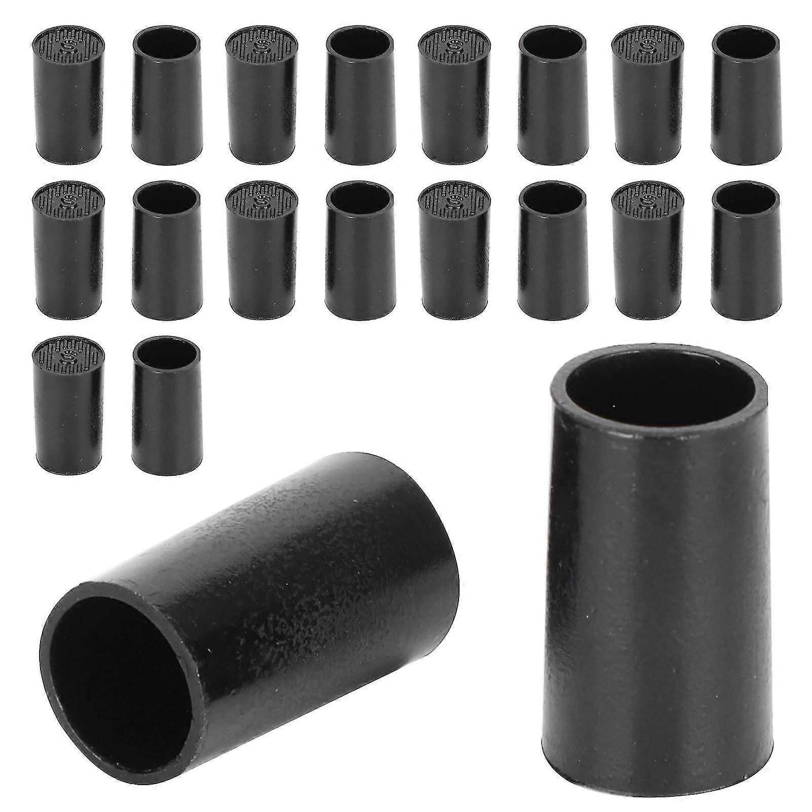 9mm Polyurethane Black Inner Diameter High Heel Tip Caps - 10 Pair Set for Durable Protection and Comfort
