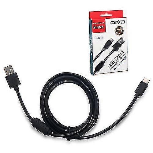 Usb Type-c Kabel For Nintendo Switch 1,8 Meter - Svart