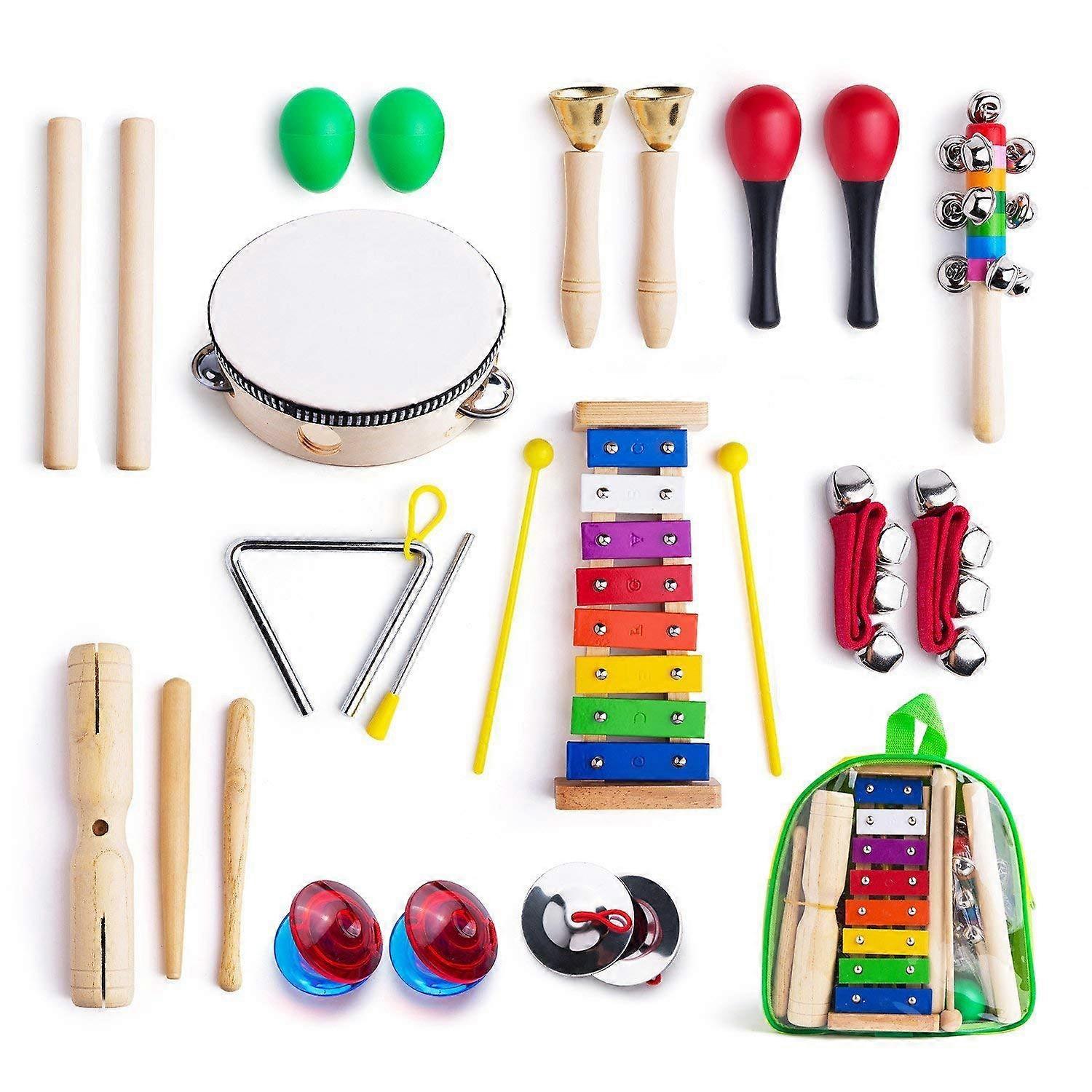 Musical Instruments for Toddler with Carry Bag,12 in 1 Music Percussion Toy Set with Xylophone,,Tam