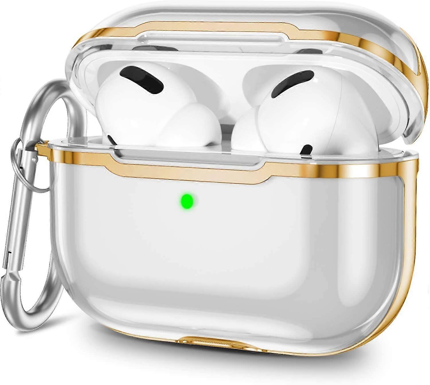 Compatible Airpods Pro Case Cover, Clear Airpod Pro Soft Tpu Protective Case With Keychain Shockproof Cover For Apple Airpods Pro Charging Case