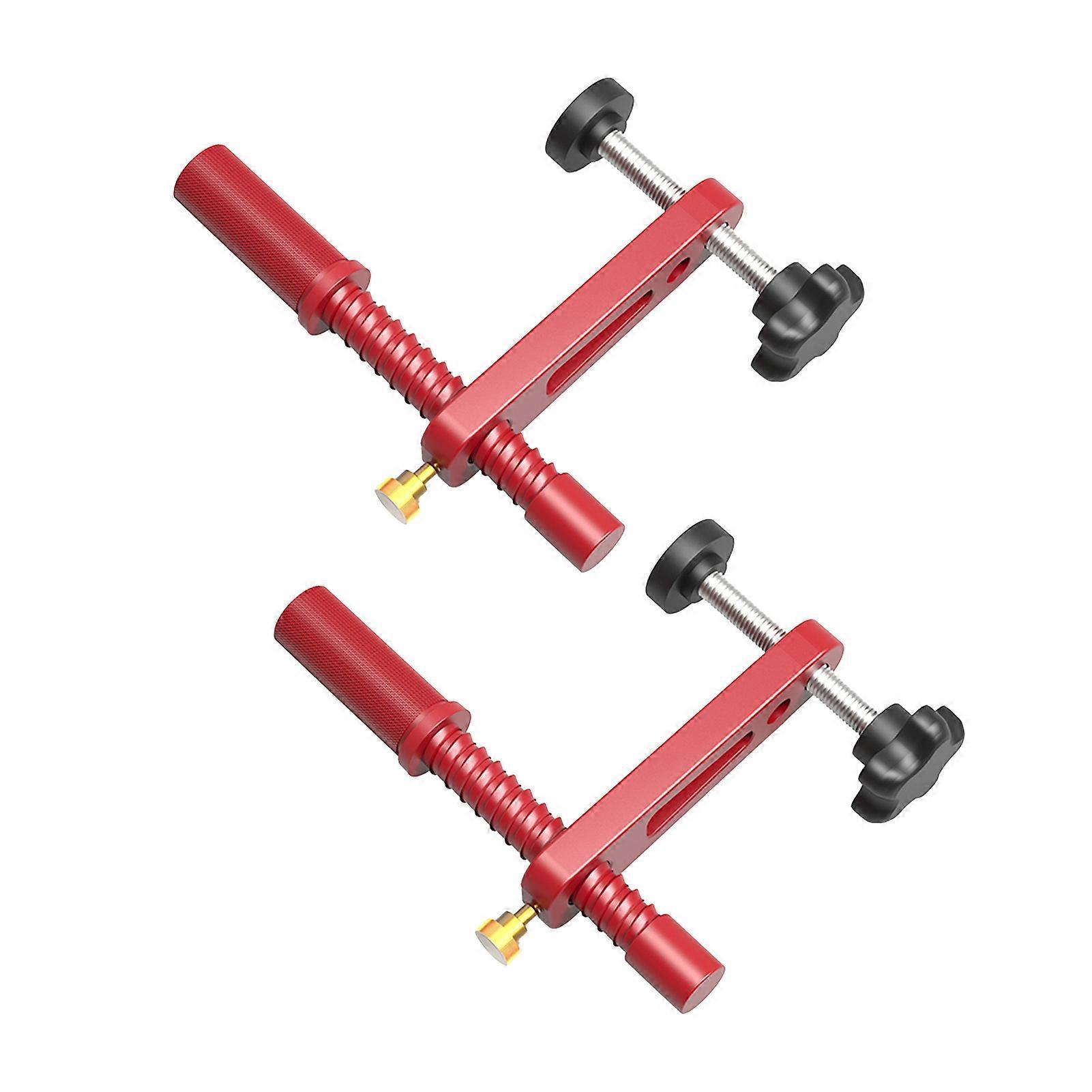 2PCS Bench Dogs Clamp 19mm Red Color Adjustable MFT Table Hold Down Clamp for Woodworking 
