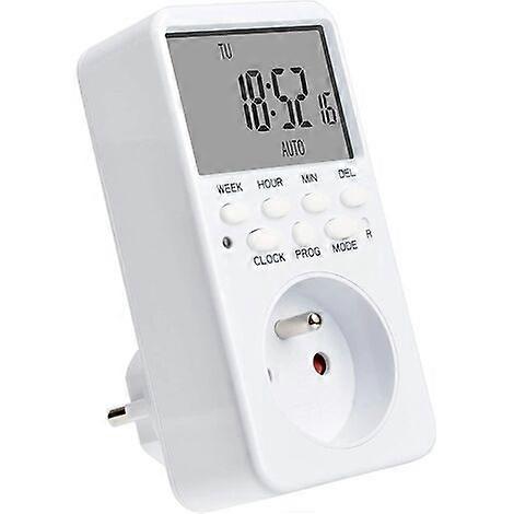Presa digitale programmabile, pianificatore settimanale di prese elettriche con 20 programmi, timer di uscita 24 ore con display LCD