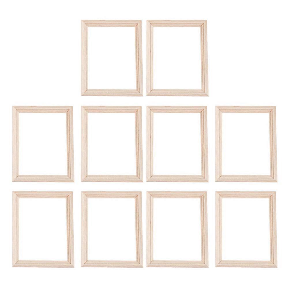 10Pcs Mini House Decorative Photo Frame Model Vivid Micro Landscape Props