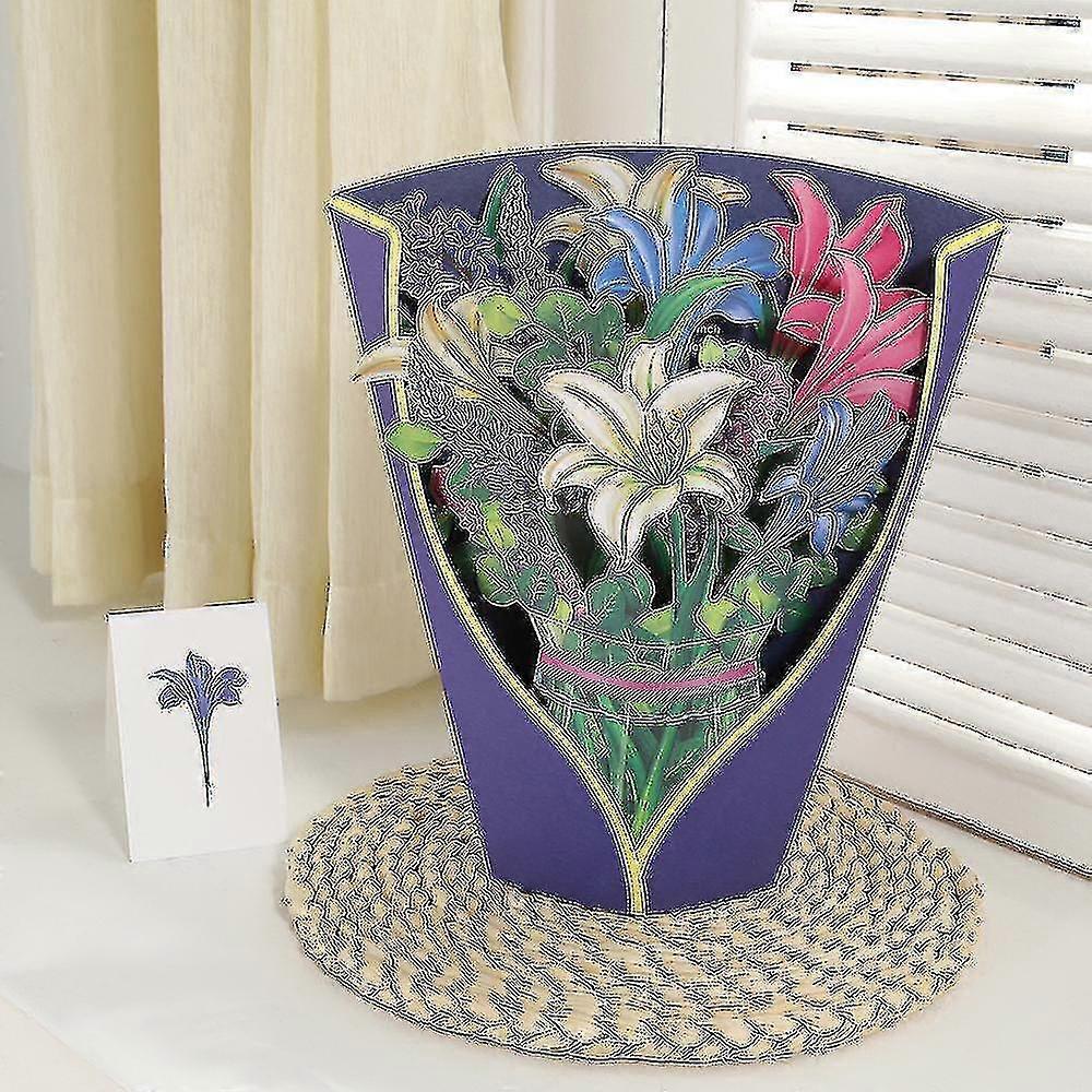 Muttertagsgeschenk Pop Up Blumenstrauß Grußkarte