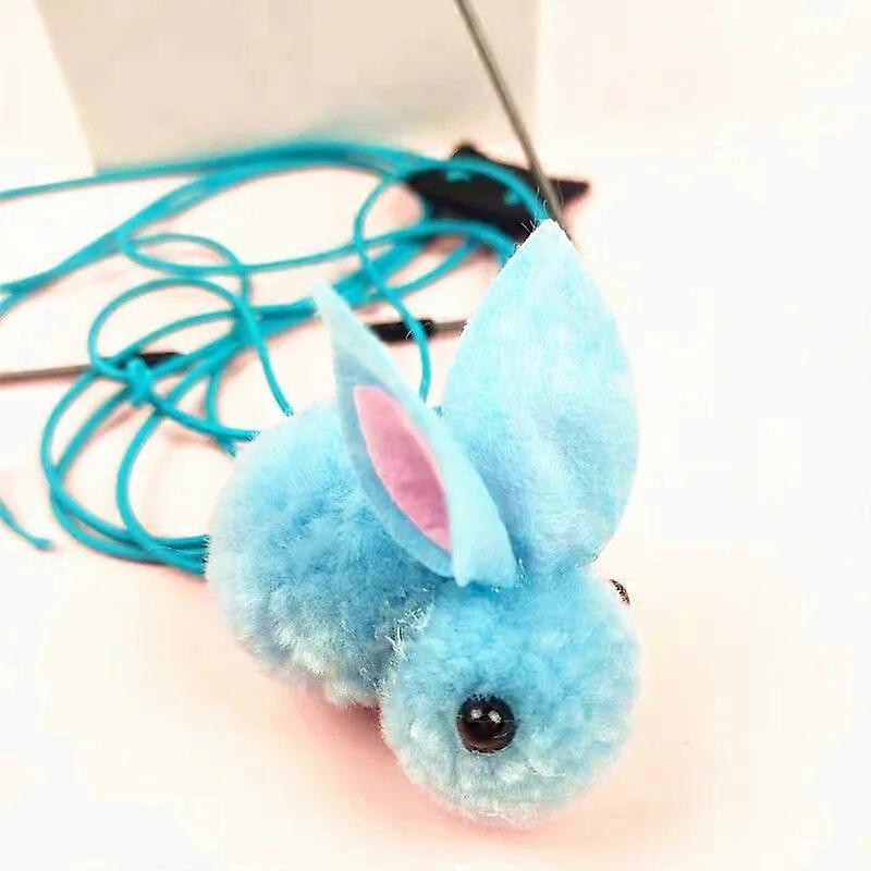 Simulation Bunny Cat Toy Retractable Cat Stick Scratch Rope Mouse Cat Interactive Toy Funny Self-hey Hanging Door Cat Supplies