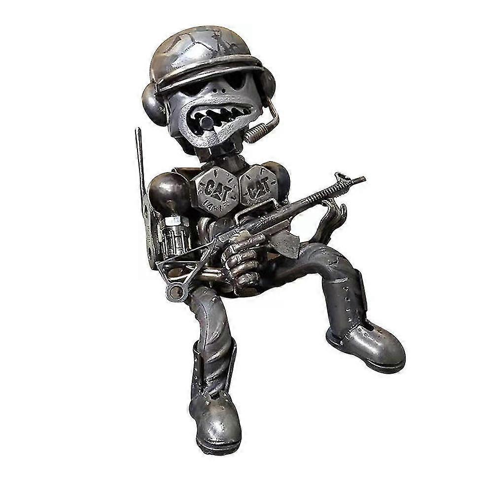 Machine Gun Robot Modélisation Résine Ornement Décor de bureau
