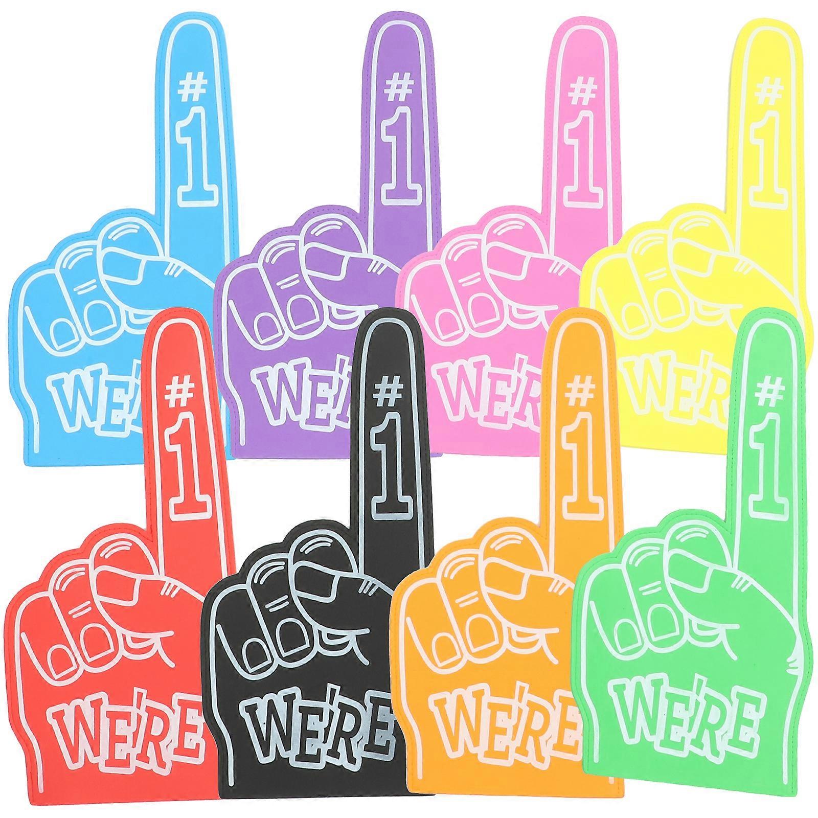 8Pcs Giant Foam Finger Foam Hand Pompom Colorful Cheerleading Foam Hand Vibrant for Sports