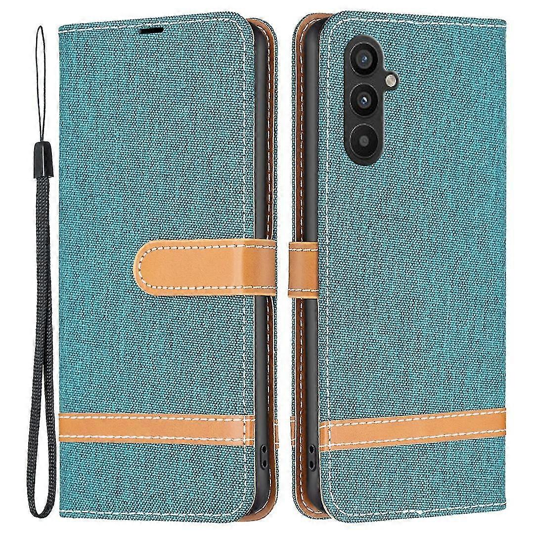 SML BF Series-2 for Samsung Galaxy A34 5G Jeans Cloth Flip Cover PU LeatherStand Wallet Phone Case G