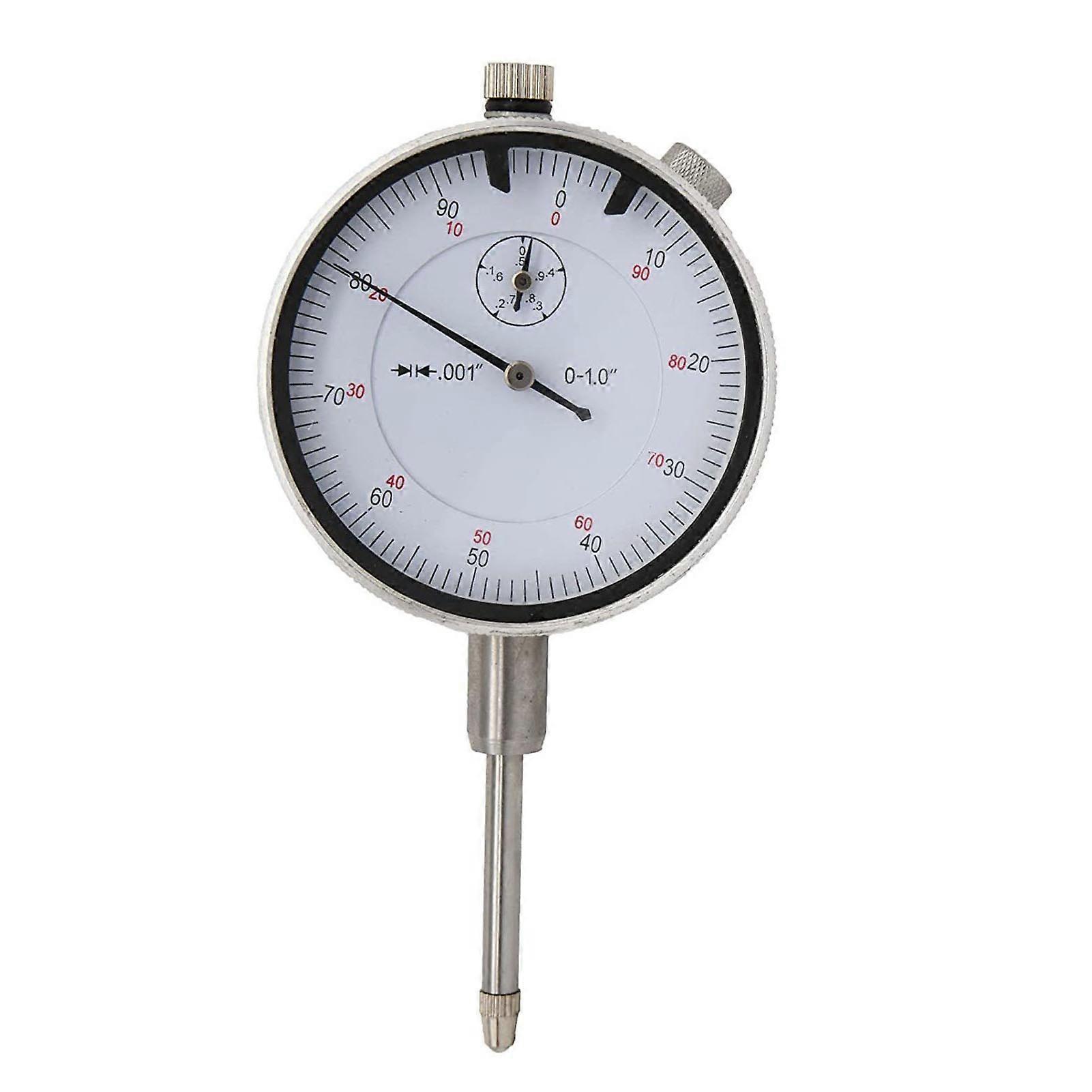 0-1 inch Practical Dial Indicator Stable Performance Easy to Use Fine Workmanship Mini Dial Indicator Gauge for Workshop QinHai