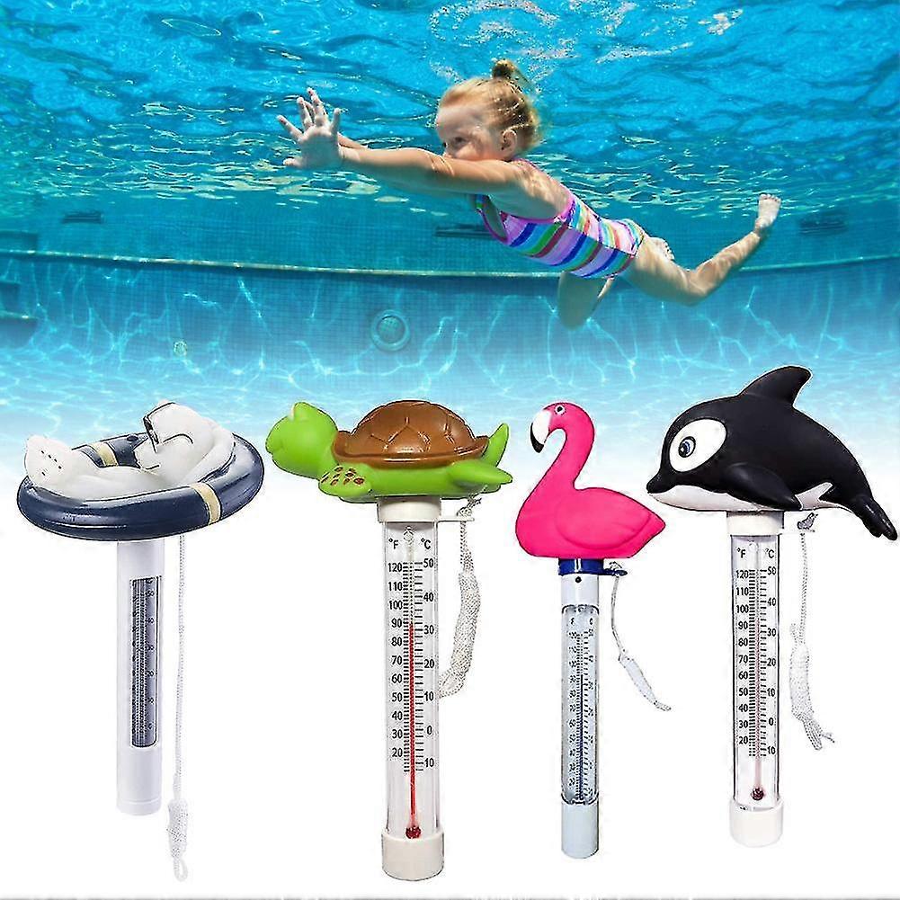 Schwimmendes Pool-Thermometer Cartoon-förmige Wassertemperatur-Thermometer für Hallenbäder im Freien Spas Whirlpools