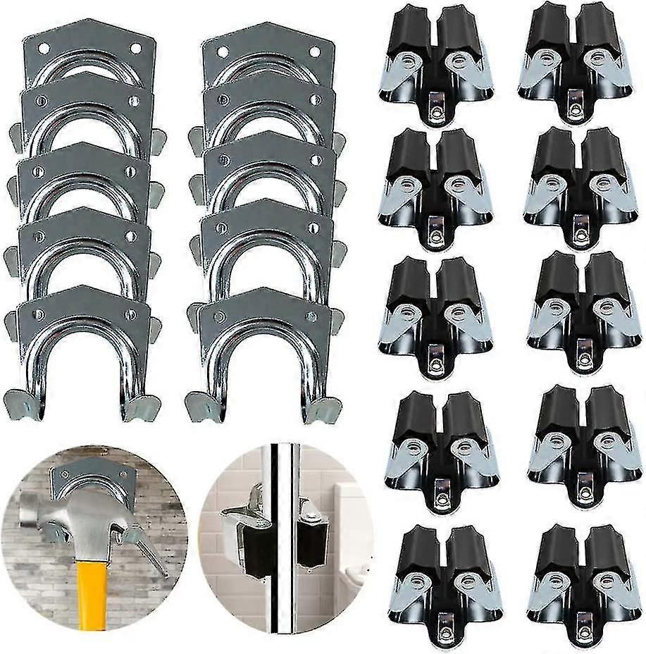 Tool Holder For Household Garden Tools 10 Pieces, Wall Bracket Tool Holder Double