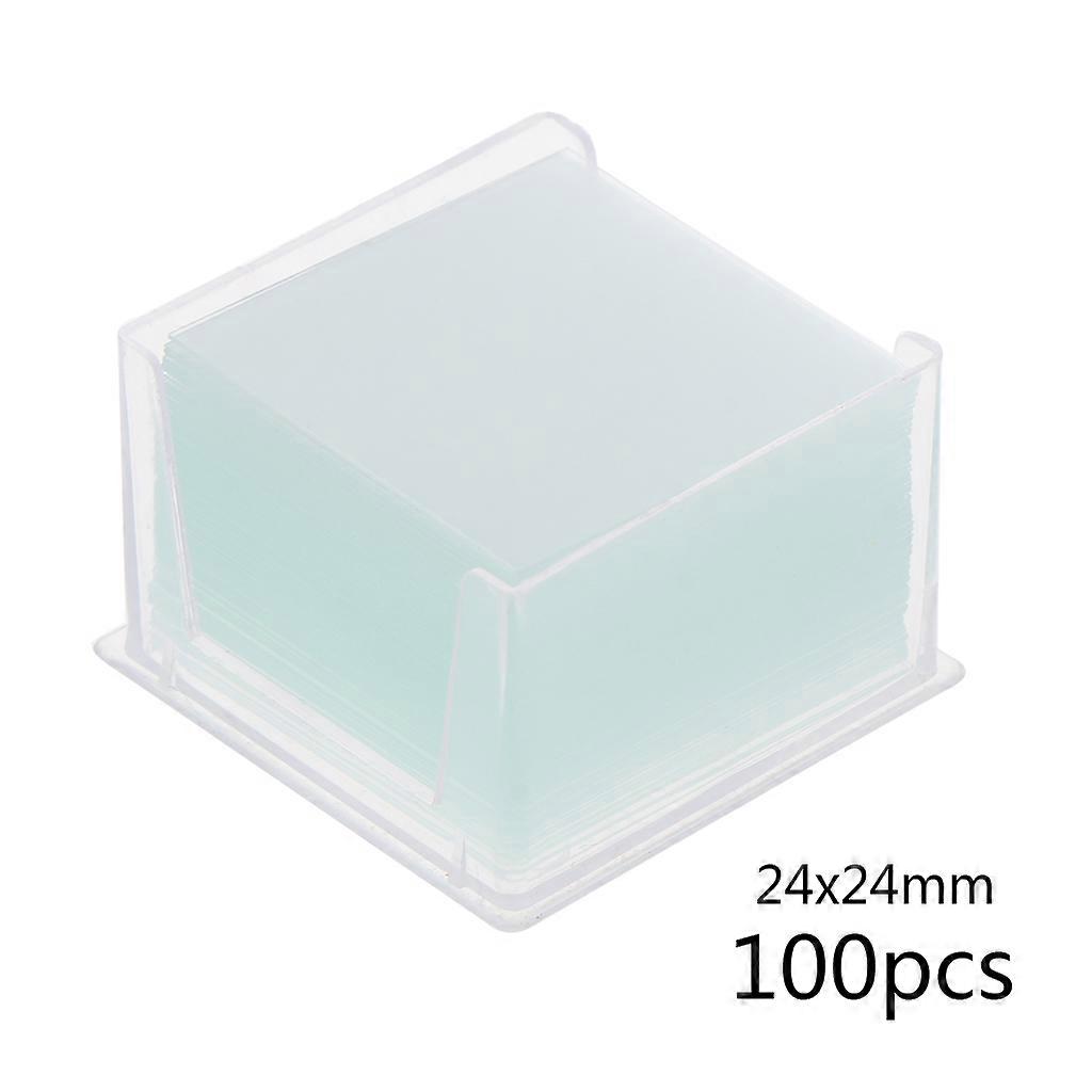  Transparent Square Glass Slide For Microscope Optical Instrument Accessory 100x