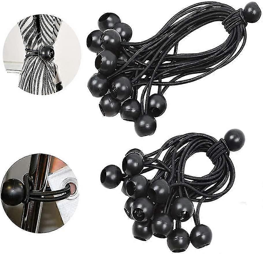 30 Pcs Elastic Rubber With Black Ball, Expander Loop Rubber Tensioners With Ball