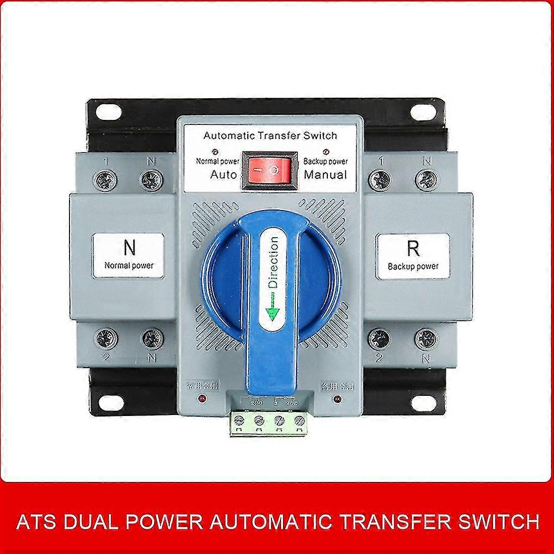 2p 63a 230v Mcb Type Dual Power Automatic Transfer Switch