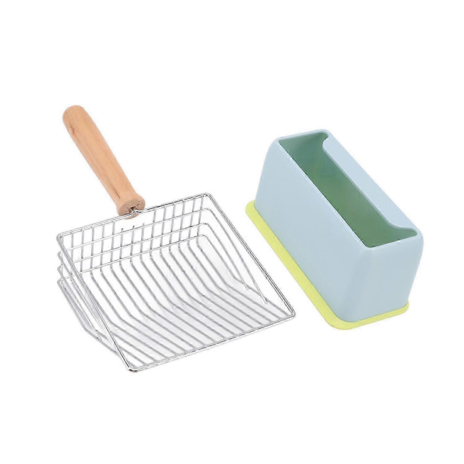Cat Poop Shovel Multipurpose Stainless Steel Body Durable Rust Resistant Efficient Cat Litter Sifter