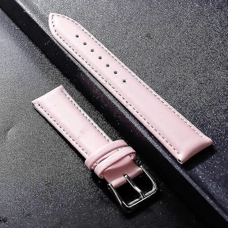 12 14 16 18 20 21 22 מ"מ עור מקורי רצועת שעון חומר רך רצועת שעון רצועת שורש כף היד עם צבע כסף נירוסטה אבזם כחול