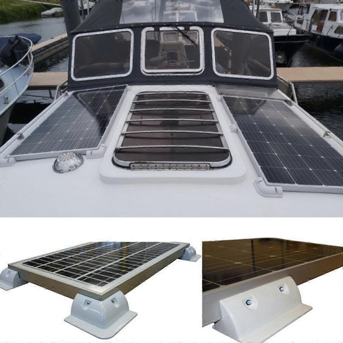 6Pcs Solar Panel Abs Corner Cable Mounting Corner Bracket Roof Mount