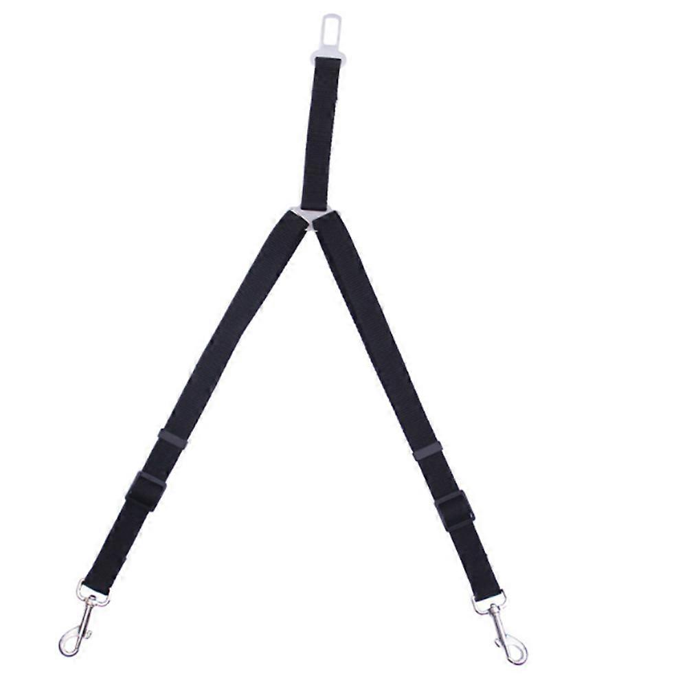 犬用車の安全ベルト調節可能なダブルヘッドペットハーネスリーシュ