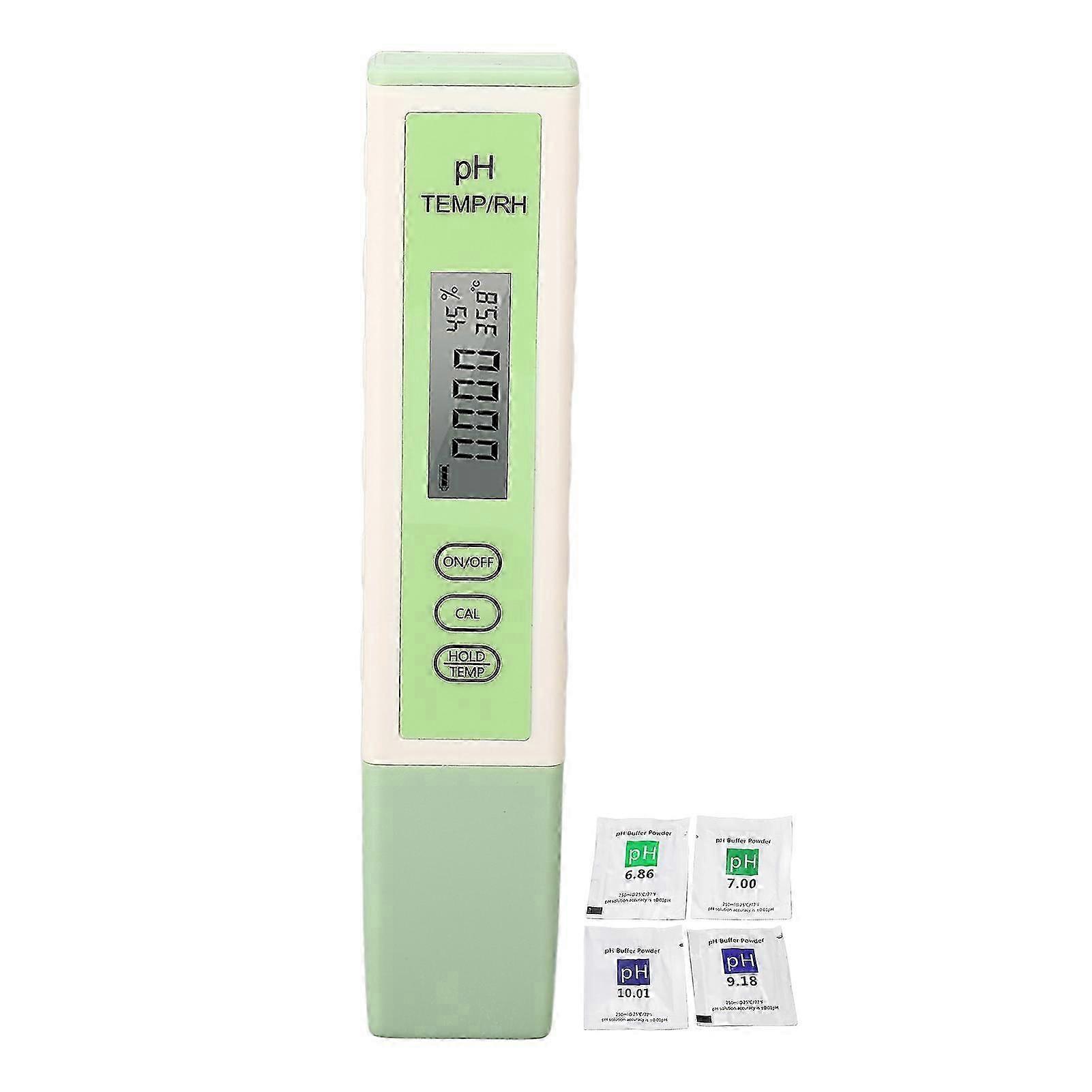PH Tester Kit for Drinking Water High Accuracy Digital PH Tester Pen Measure Water PH with 4pcs Buffer Solution Powder