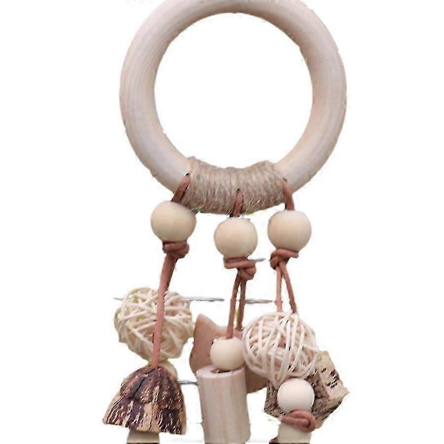 Parrot toy log color takraw ball fruit chewing bird toy to relieve boredom